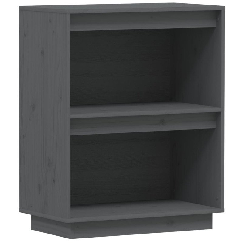 vidaXL Konzolová skrinka sivá 60x34x75 cm masívna borovica