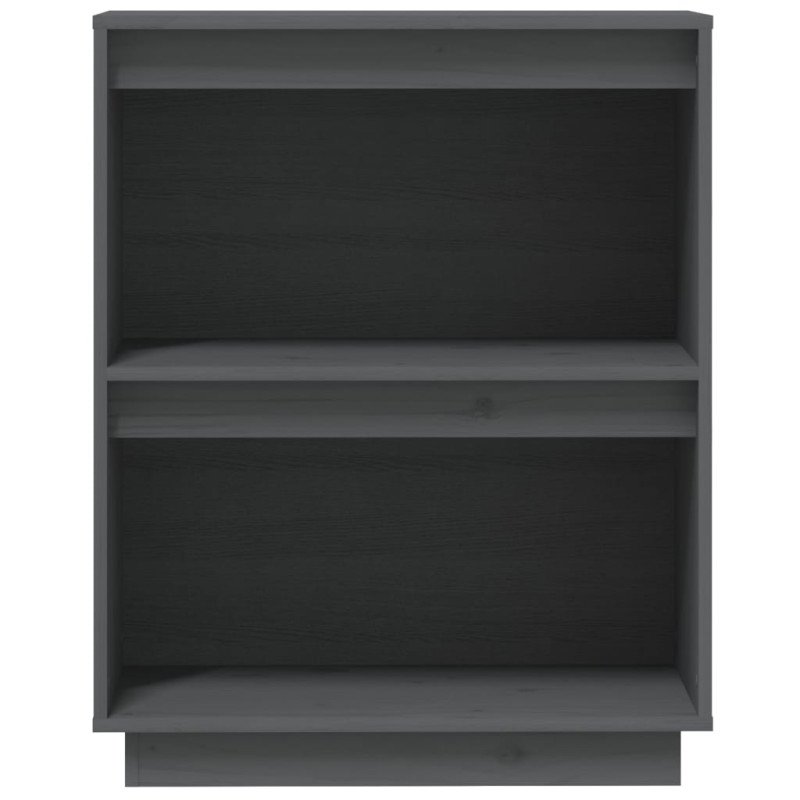 vidaXL Konzolová skrinka sivá 60x34x75 cm masívna borovica