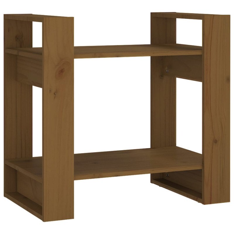 vidaXL Knižnica/deliaca stena medovohnedá 60x35x57 cm masívna borovica
