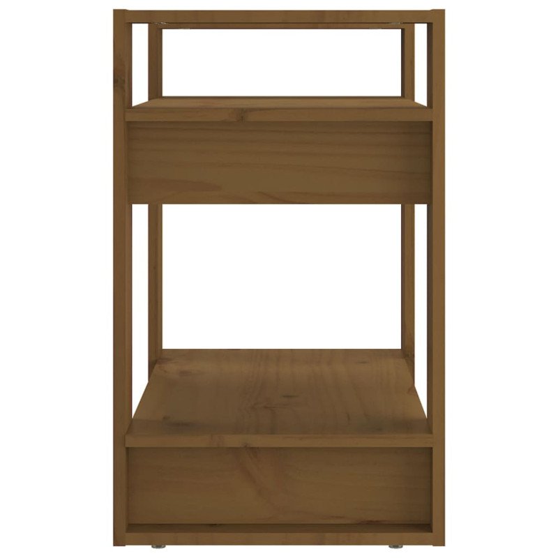 vidaXL Knižnica/deliaca stena medovohnedá 60x35x57 cm masívna borovica