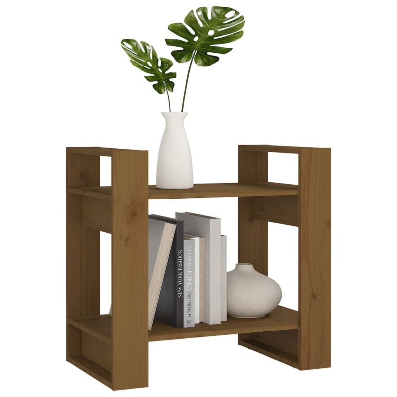 vidaXL Knižnica/deliaca stena medovohnedá 60x35x57 cm masívna borovica