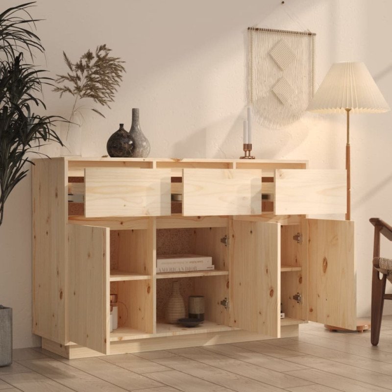 vidaXL Komoda 110x34x75 cm borovicový masív