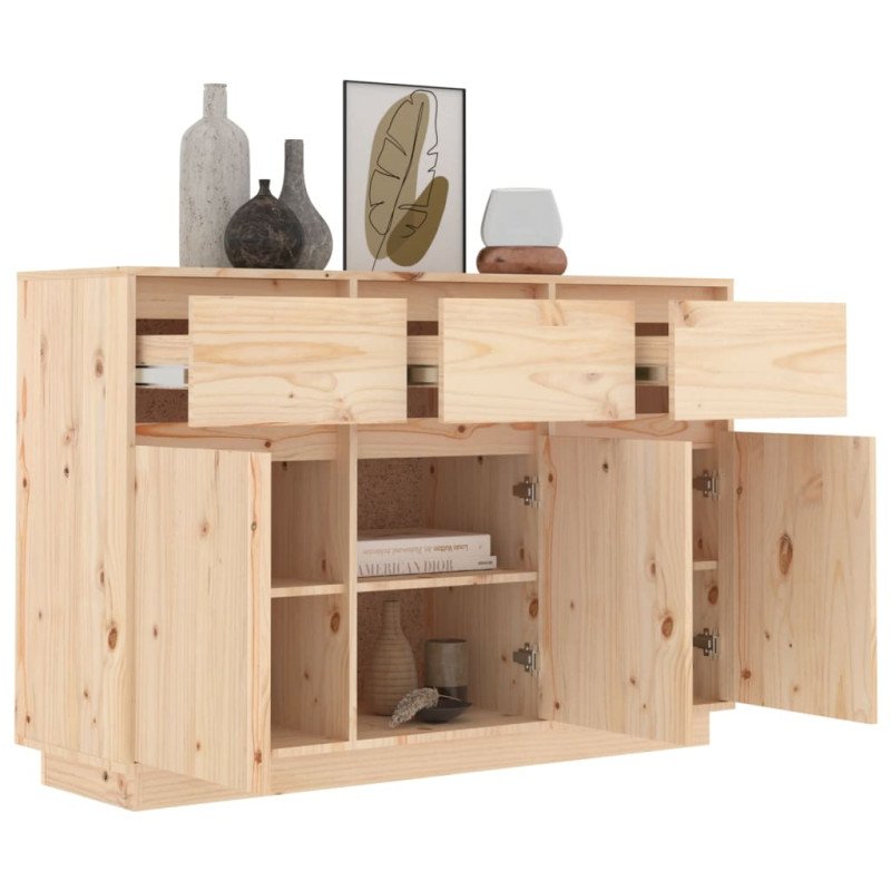 vidaXL Komoda 110x34x75 cm borovicový masív