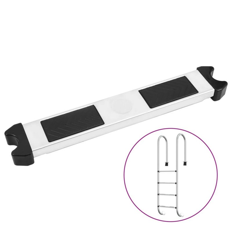 vidaXL Stupienok pre bazénový rebrík 50x9x3,5cm 304 nehrdzavejúca oceľ