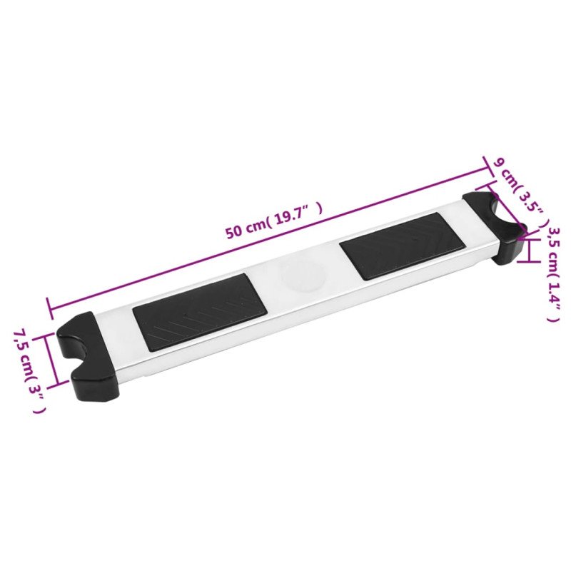 vidaXL Stupienok pre bazénový rebrík 50x9x3,5cm 304 nehrdzavejúca oceľ