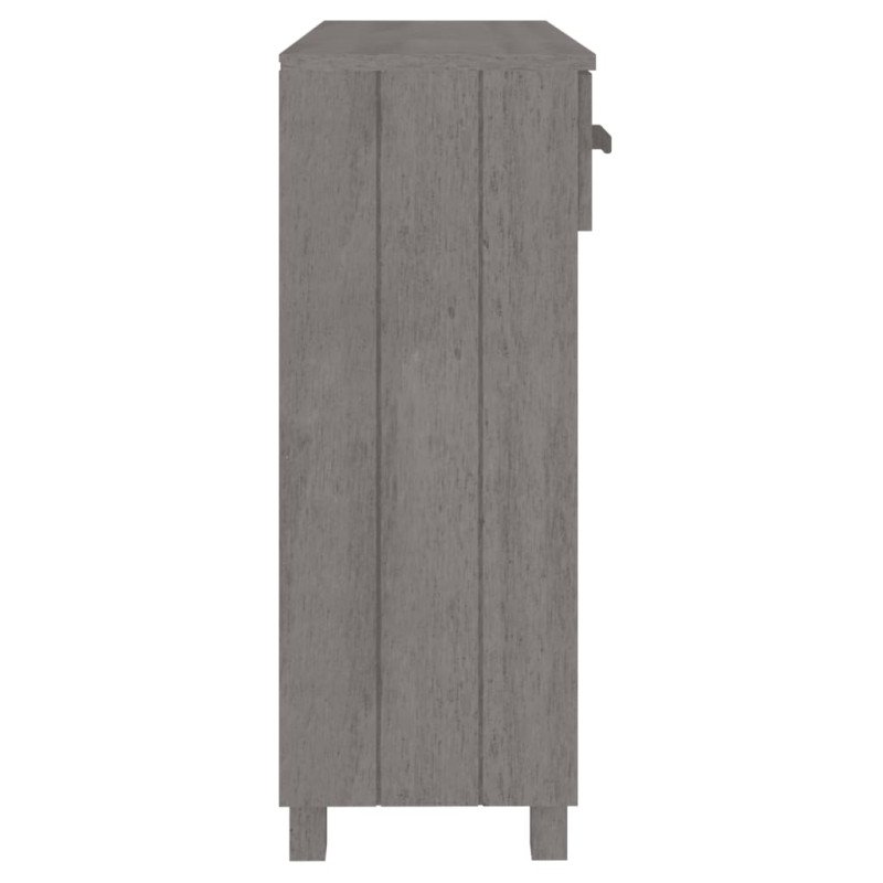 vidaXL Konzolový stolík HAMAR, svetlosivý 90x35x90 cm, borovica