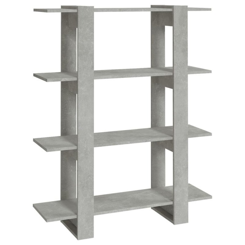 vidaXL Knižnica/deliaca stena betónová sivá 100x30x123,5 cm