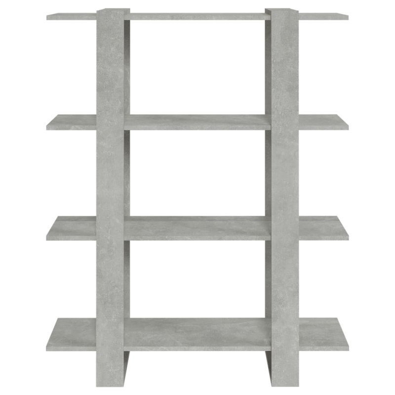 vidaXL Knižnica/deliaca stena betónová sivá 100x30x123,5 cm