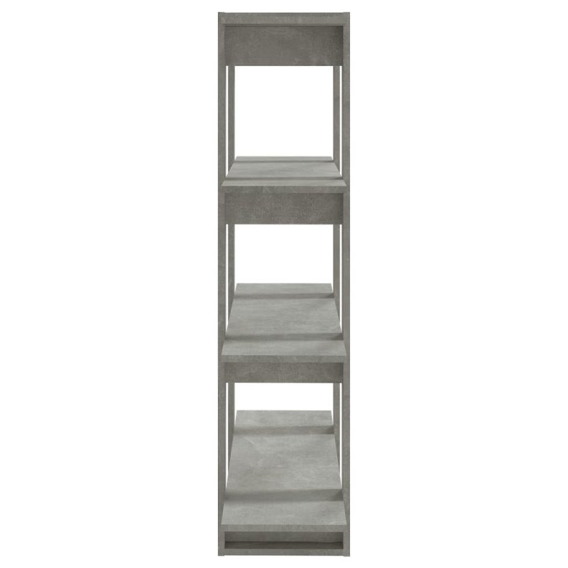 vidaXL Knižnica/deliaca stena betónová sivá 100x30x123,5 cm