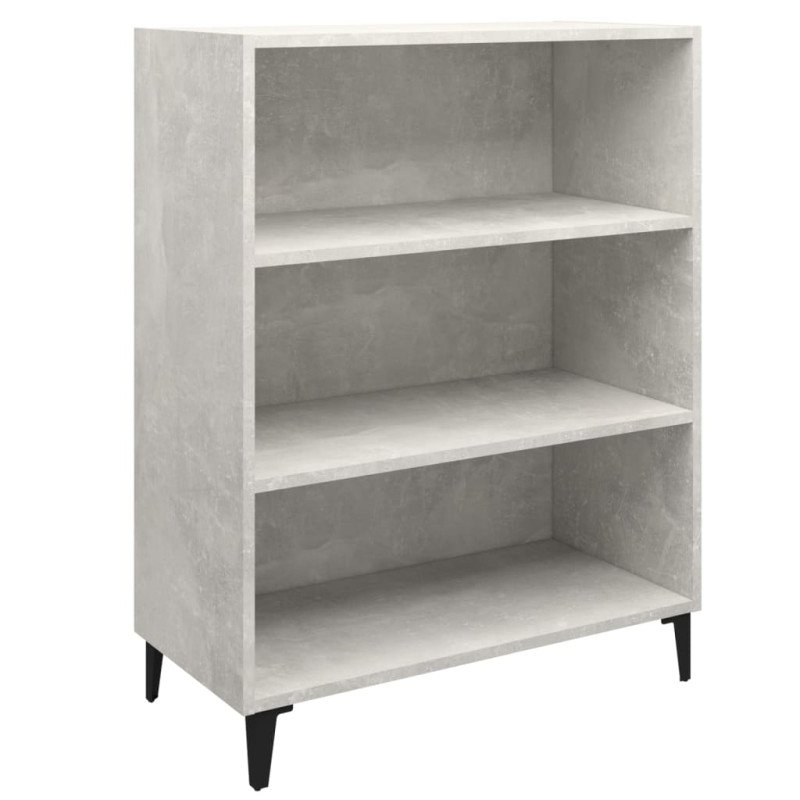 vidaXL Komoda betónovo sivá 69,5x32,5x90 cm spracované drevo