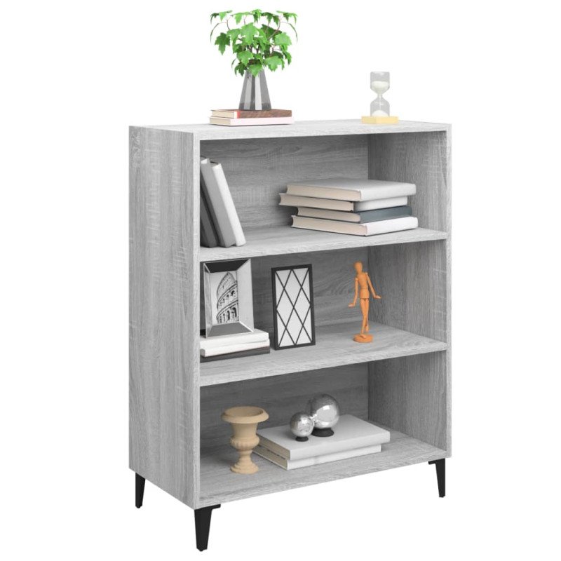 vidaXL Komoda betónovo sivá 69,5x32,5x90 cm spracované drevo