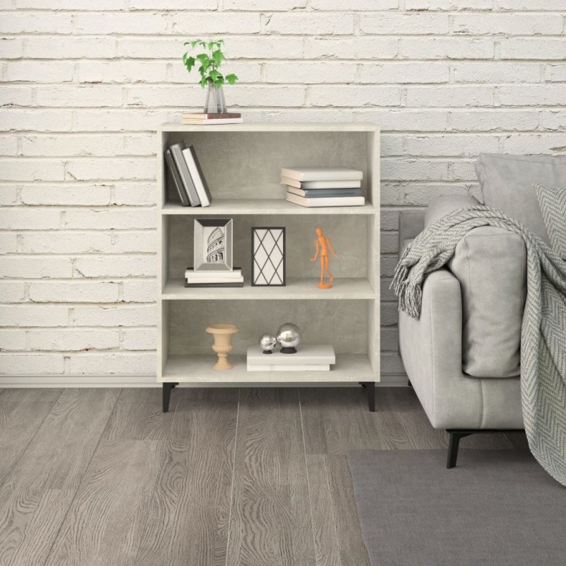 vidaXL Komoda betónovo sivá 69,5x32,5x90 cm spracované drevo