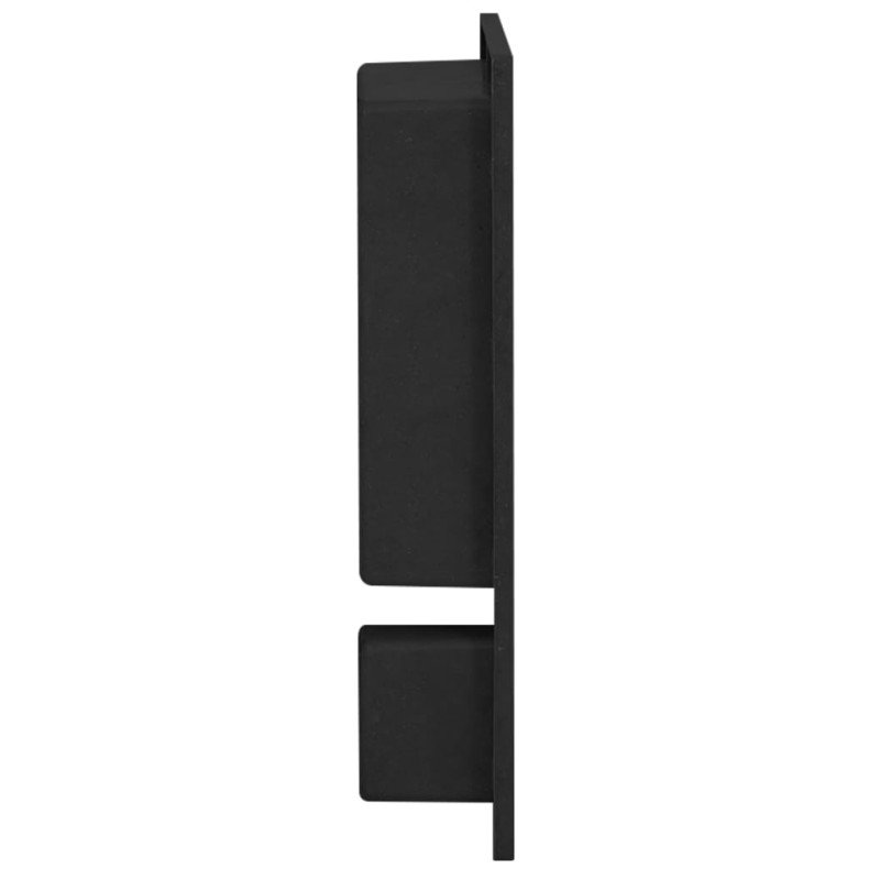 vidaXL Sprchový výklenok s 2 priehradkami matný čierny 41x51x10 cm