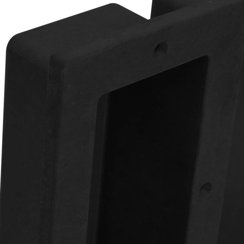 vidaXL Sprchový výklenok s 2 priehradkami matný čierny 41x51x10 cm