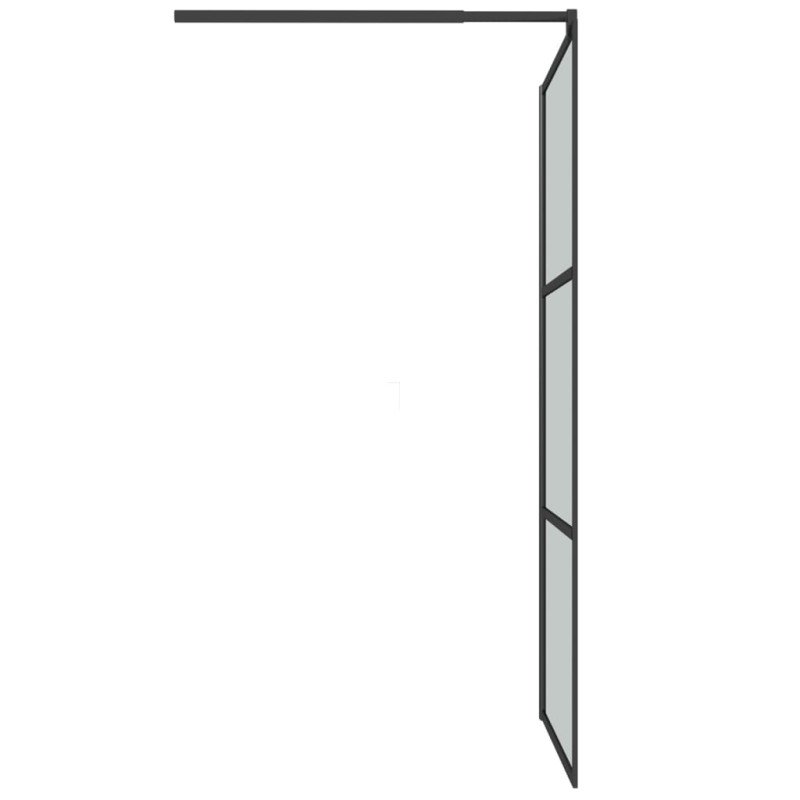 vidaXL Sprchová zástena 100x195 cm tmavé ESG sklo čierna