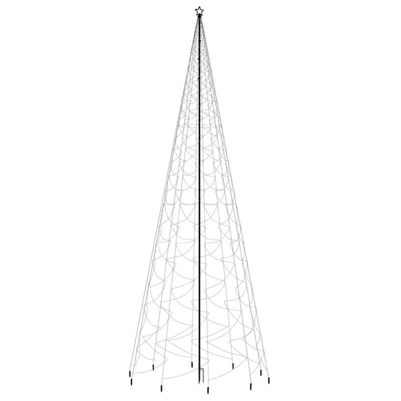 vidaXL Vianočný stromček s hrotom 3000 rôznofarebných LED 800 cm
