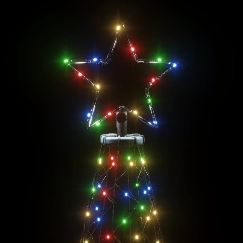 vidaXL Vianočný stromček s hrotom 3000 rôznofarebných LED 800 cm