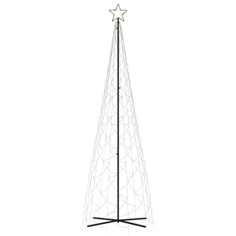 vidaXL Vianočný stromček kužeľ teplý biely 500 LED 100x300 cm