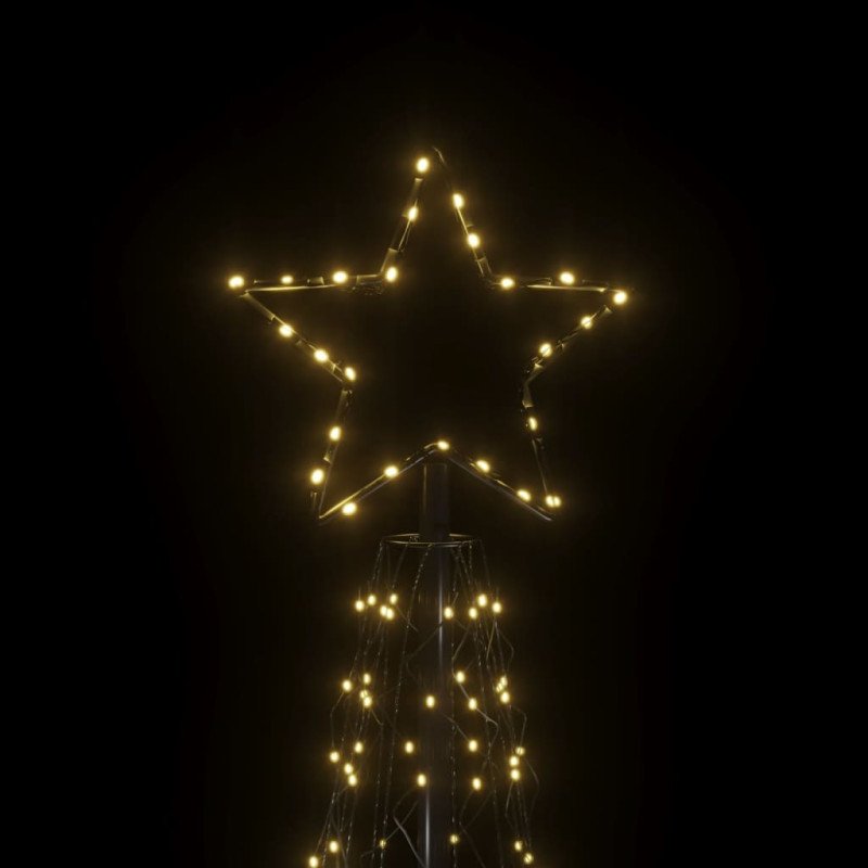 vidaXL Vianočný stromček kužeľ teplý biely 500 LED 100x300 cm