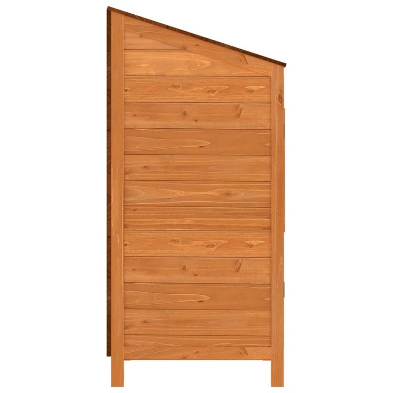 vidaXL Záhradná kôlňa hnedá 55x52x112 cm masívne jedľové drevo