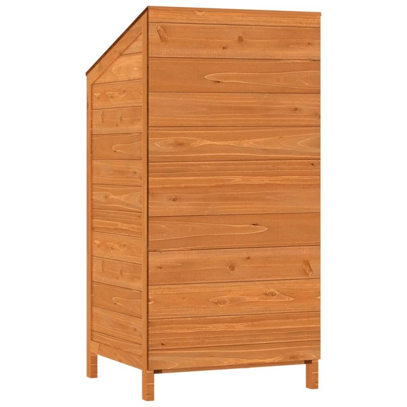 vidaXL Záhradná kôlňa hnedá 55x52x112 cm masívne jedľové drevo