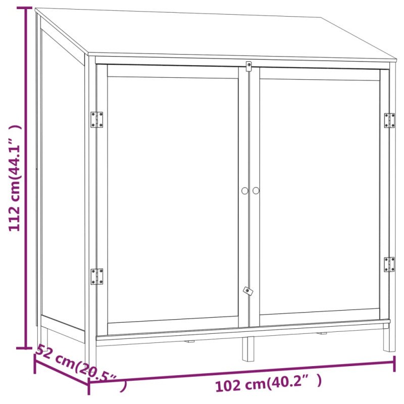 vidaXL Záhradná kôlňa biela 102x52x112 cm masívne jedľové drevo