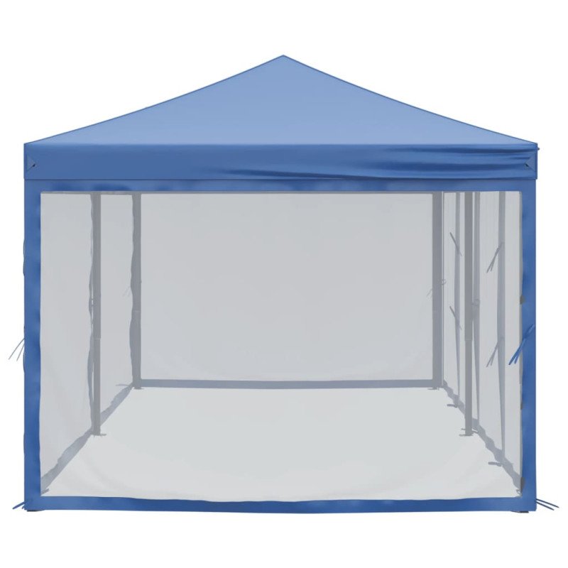 vidaXL Skladací párty stan s bočnými stenami modrý 3x6 m