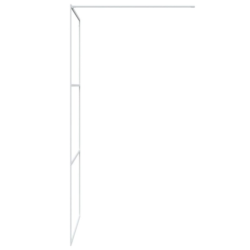 vidaXL Sprchová zástena biela 100x195 cm priehľadné ESG sklo
