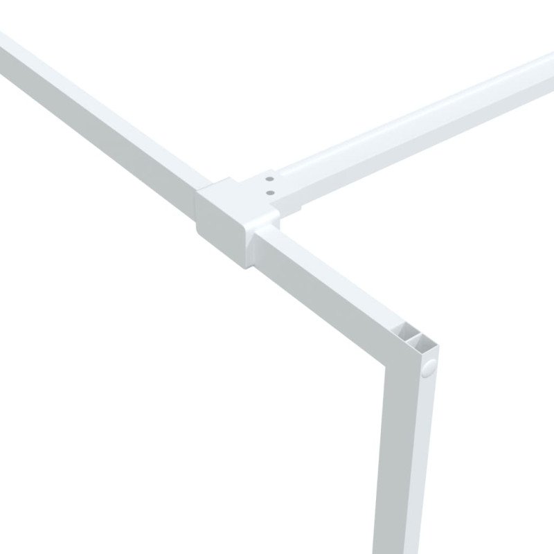 vidaXL Sprchová zástena biela 100x195 cm priehľadné ESG sklo