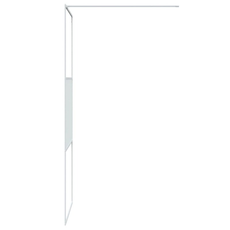 vidaXL Sprchová zástena biela 80x195 cm priehľadné ESG sklo