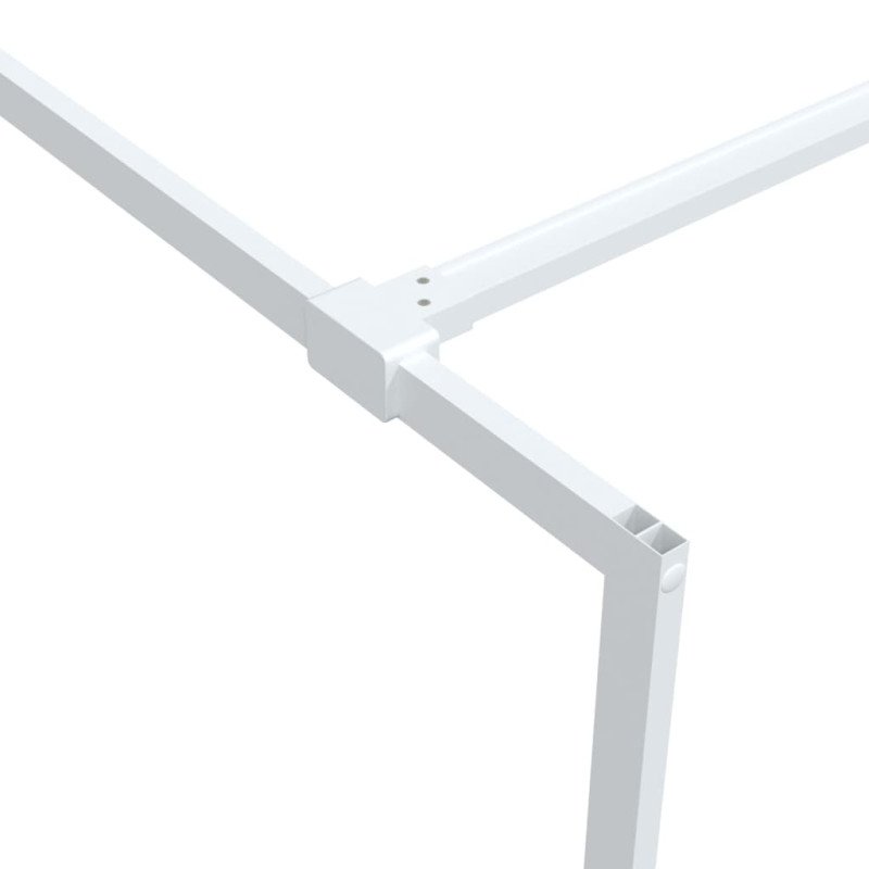 vidaXL Sprchová zástena biela 80x195 cm priehľadné ESG sklo