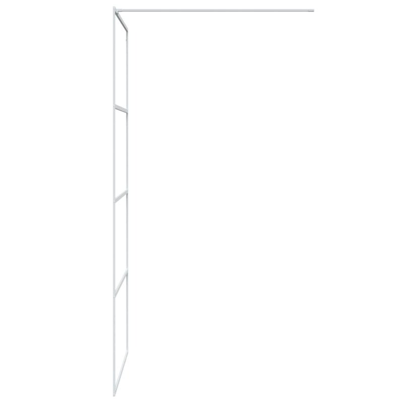 vidaXL Sprchová zástena biela 90x195 cm priehľadné ESG sklo