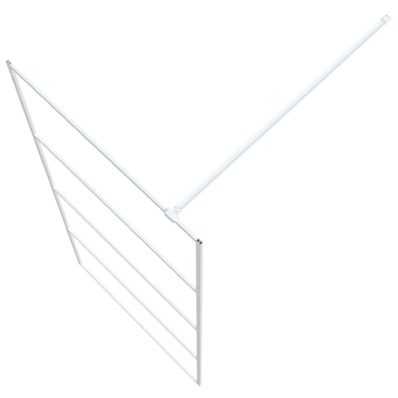 vidaXL Sprchová zástena biela 90x195 cm priehľadné ESG sklo