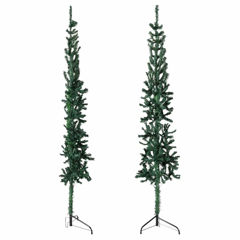 vidaXL Umelý vianočný polovičný stromček s podstavcom zelený 120 cm