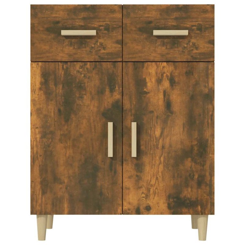 vidaXL Komoda dymový dub 69,5x34x89 cm spracované drevo