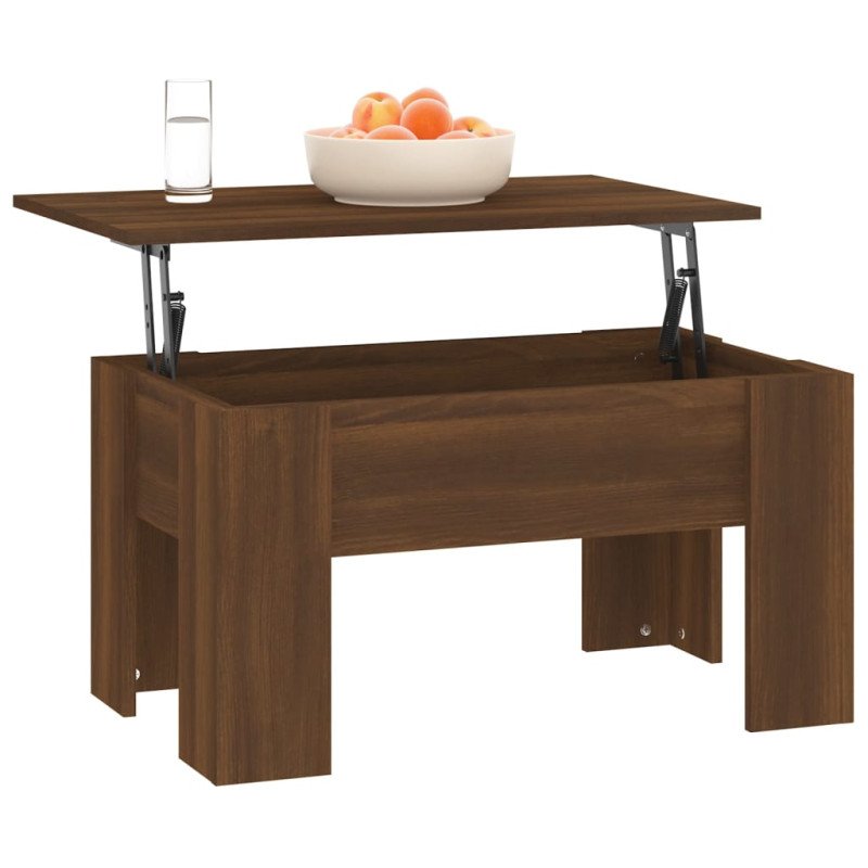 vidaXL Konferenčný stolík hnedý dub 79x49x41 cm spracované drevo