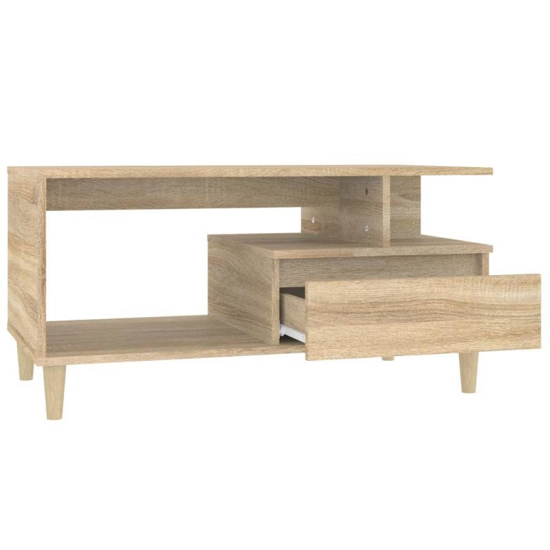 vidaXL Konferenčný stolík dub sonoma 90x49x45 cm spracované drevo