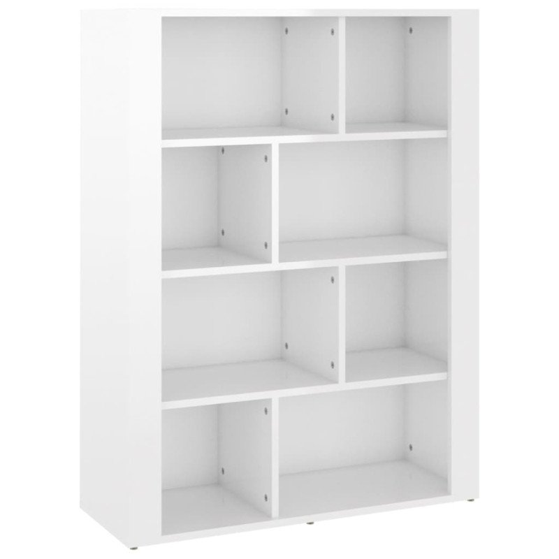 vidaXL Komoda lesklá biela 80x30x106 cm spracované drevo