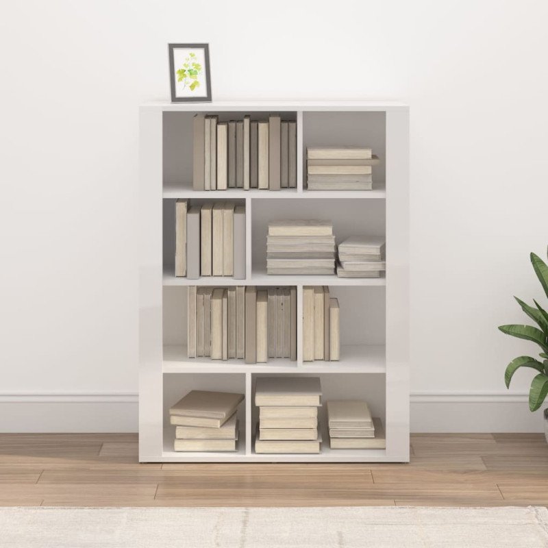 vidaXL Komoda lesklá biela 80x30x106 cm spracované drevo