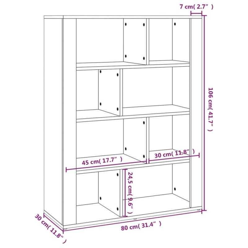 vidaXL Komoda lesklá biela 80x30x106 cm spracované drevo