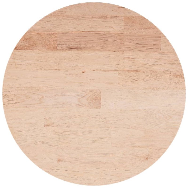 vidaXL Okrúhla stolová doska Ø50x1,5 cm neošetrený dubový masív
