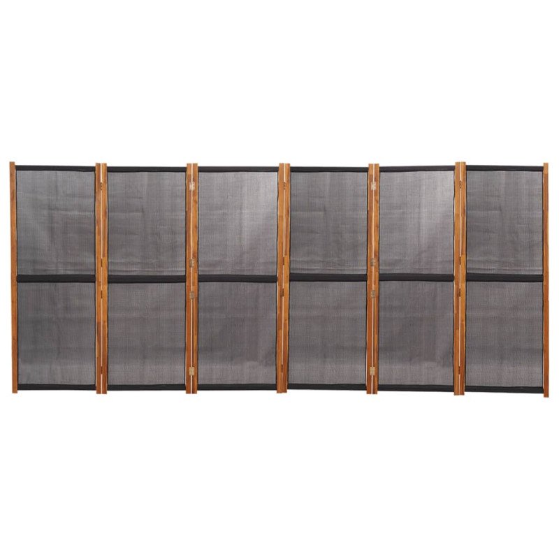 vidaXL 6-panelový paraván čierny 420x180 cm