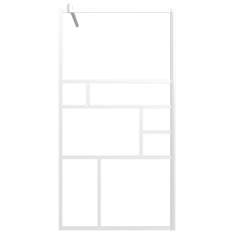 vidaXL Sprchová zástena z ESG skla biela 100x195 cm