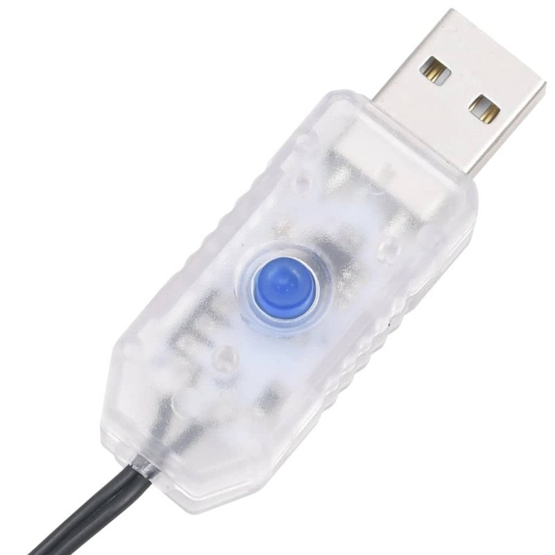 vidaXL Vianočný stromček s hrotom, 200 farebných LED 180 cm