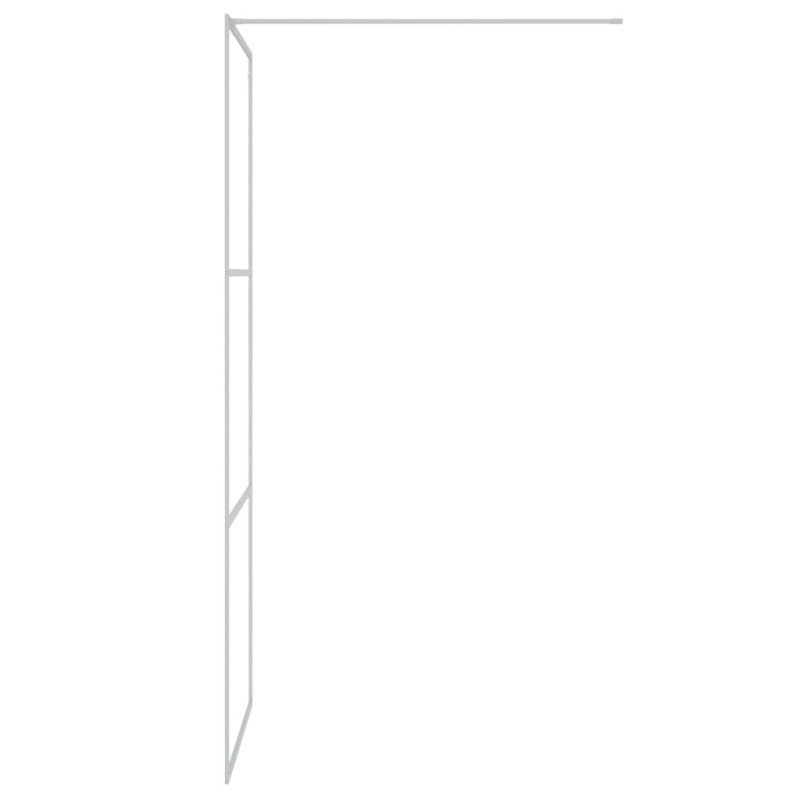 vidaXL Sprchová zástena strieborná 80x195 cm priehľadné ESG sklo