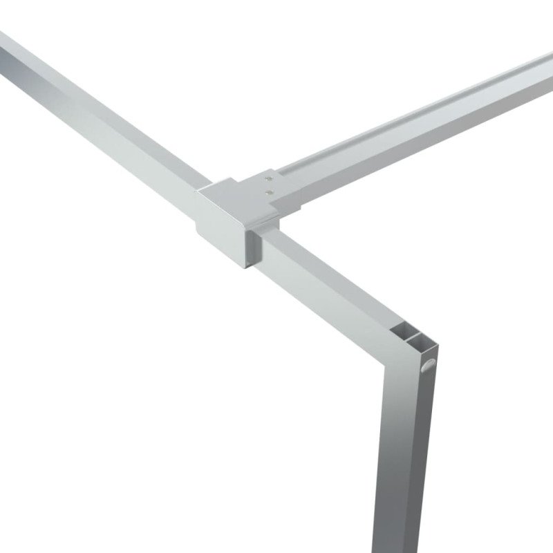 vidaXL Sprchová zástena strieborná 80x195 cm priehľadné ESG sklo