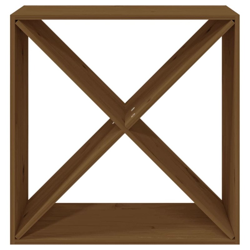 VidaXL Skrinka na víno medovohnedá 62x25x62 cm masívna borovica