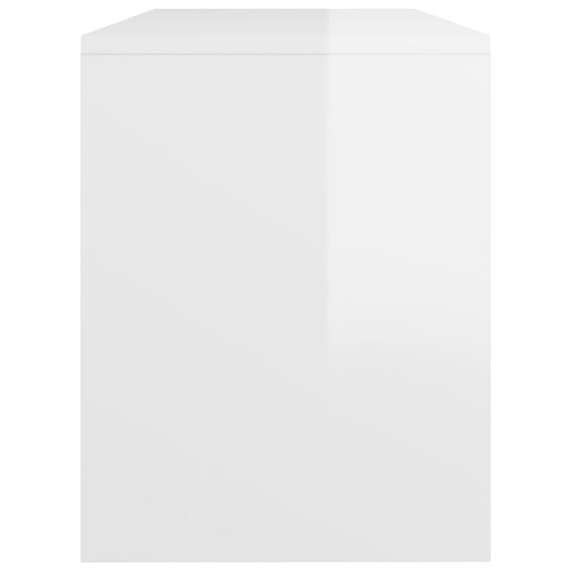 vidaXL Taburetka lesklá biela 70x35x45 cm spracované drevo