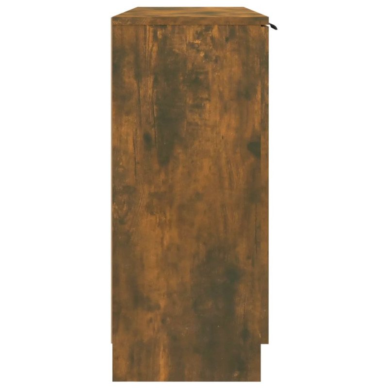 vidaXL Komoda dymový dub 90,5x30x70 cm spracované drevo