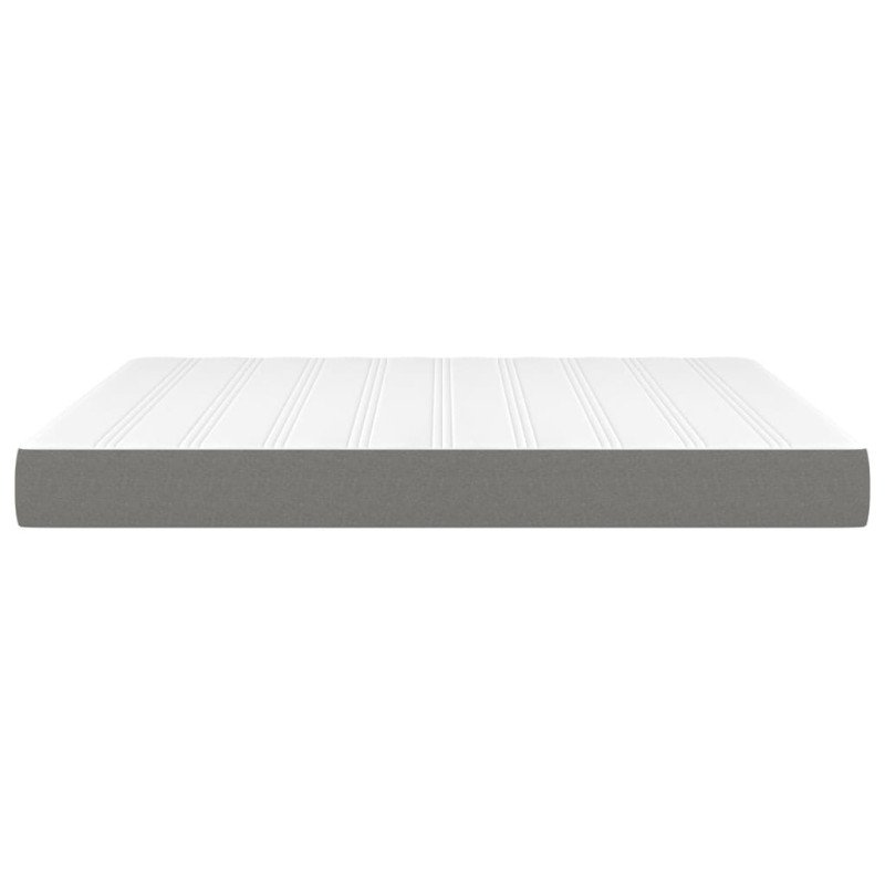 vidaXL Matrac s taštičkovými pružinami tmavosivý 180x200x20 cm látka